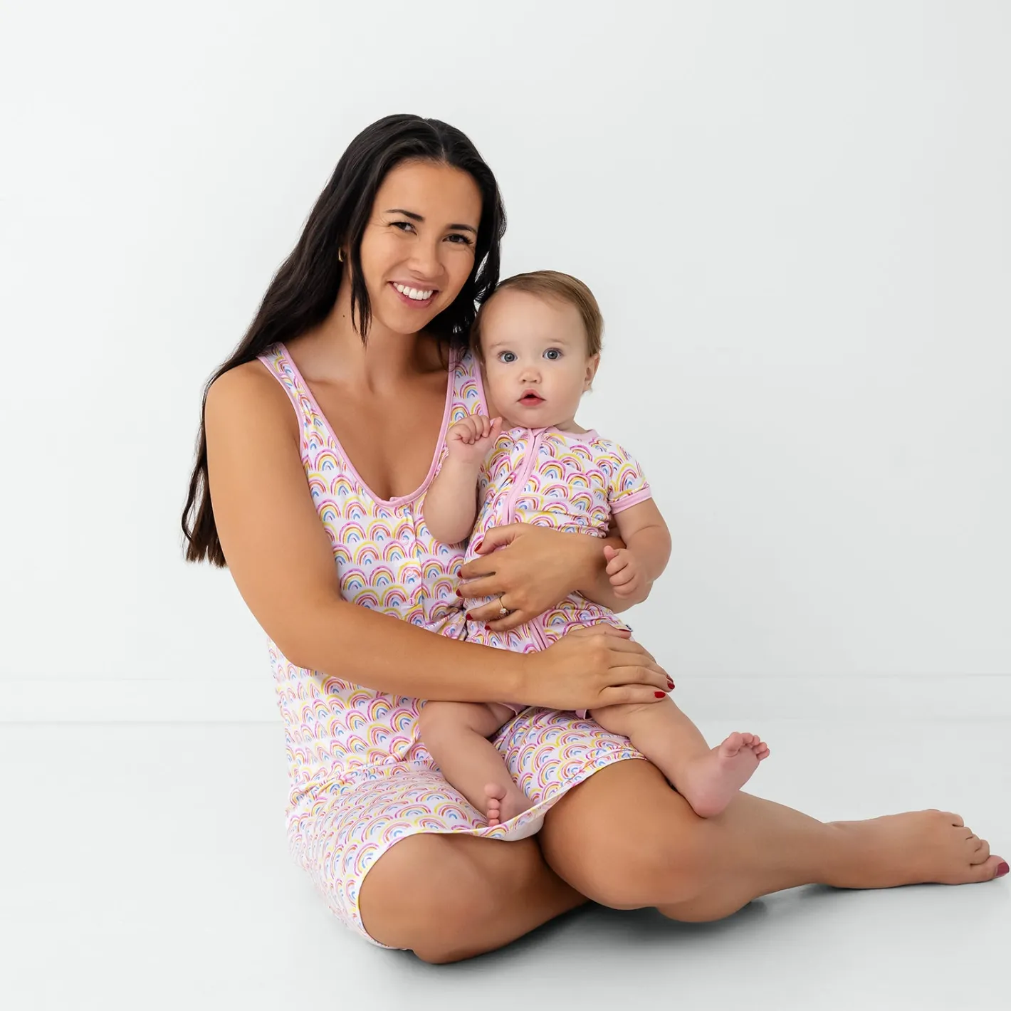 Zippies|Sibling Matching<Little Sleepies Shorty Zippy Pastel Rainbows
