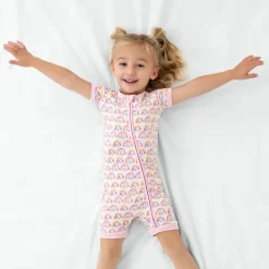 Zippies|Sibling Matching<Little Sleepies Shorty Zippy Pastel Rainbows
