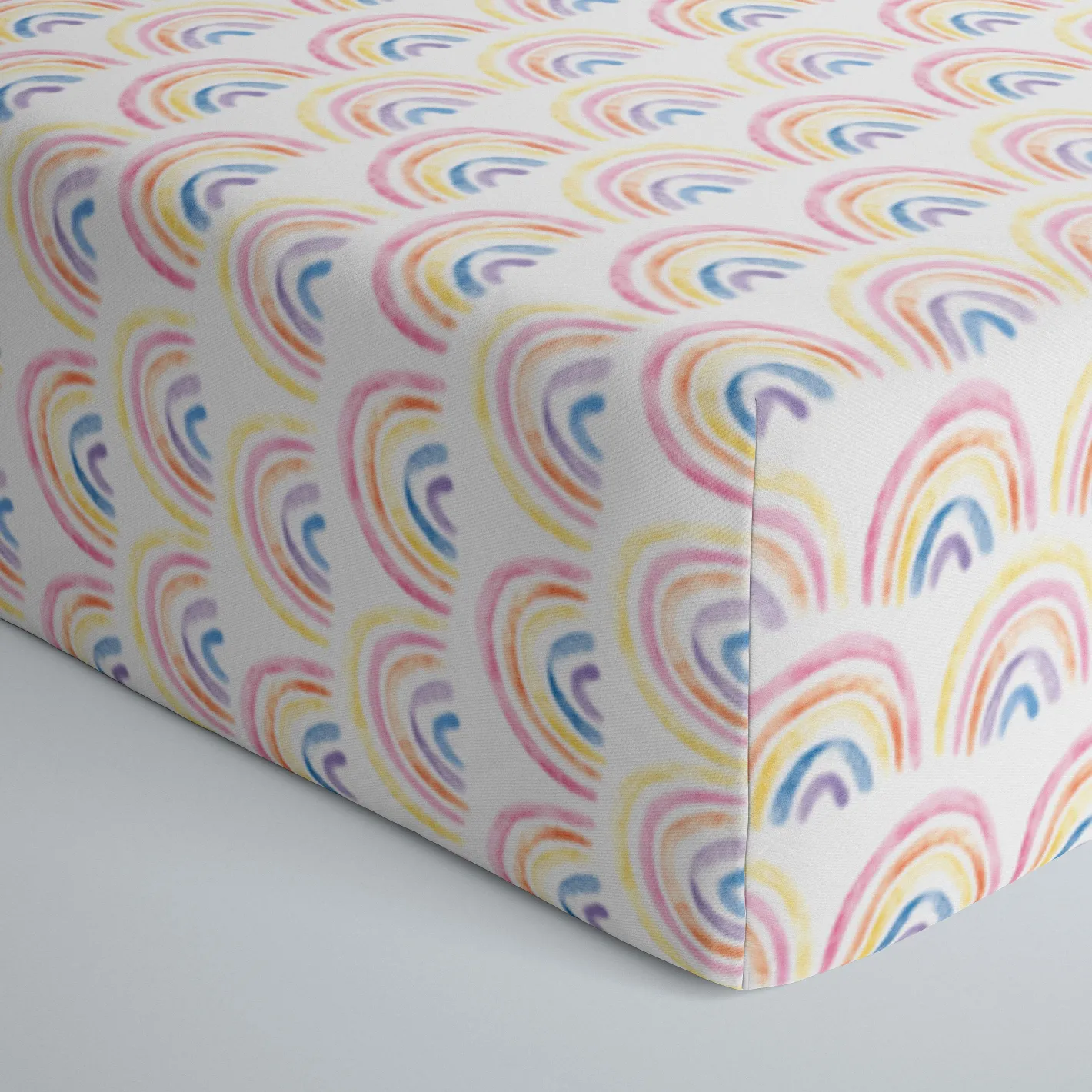 Sheets<Little Sleepies Fitted Crib Sheet Pastel Rainbows