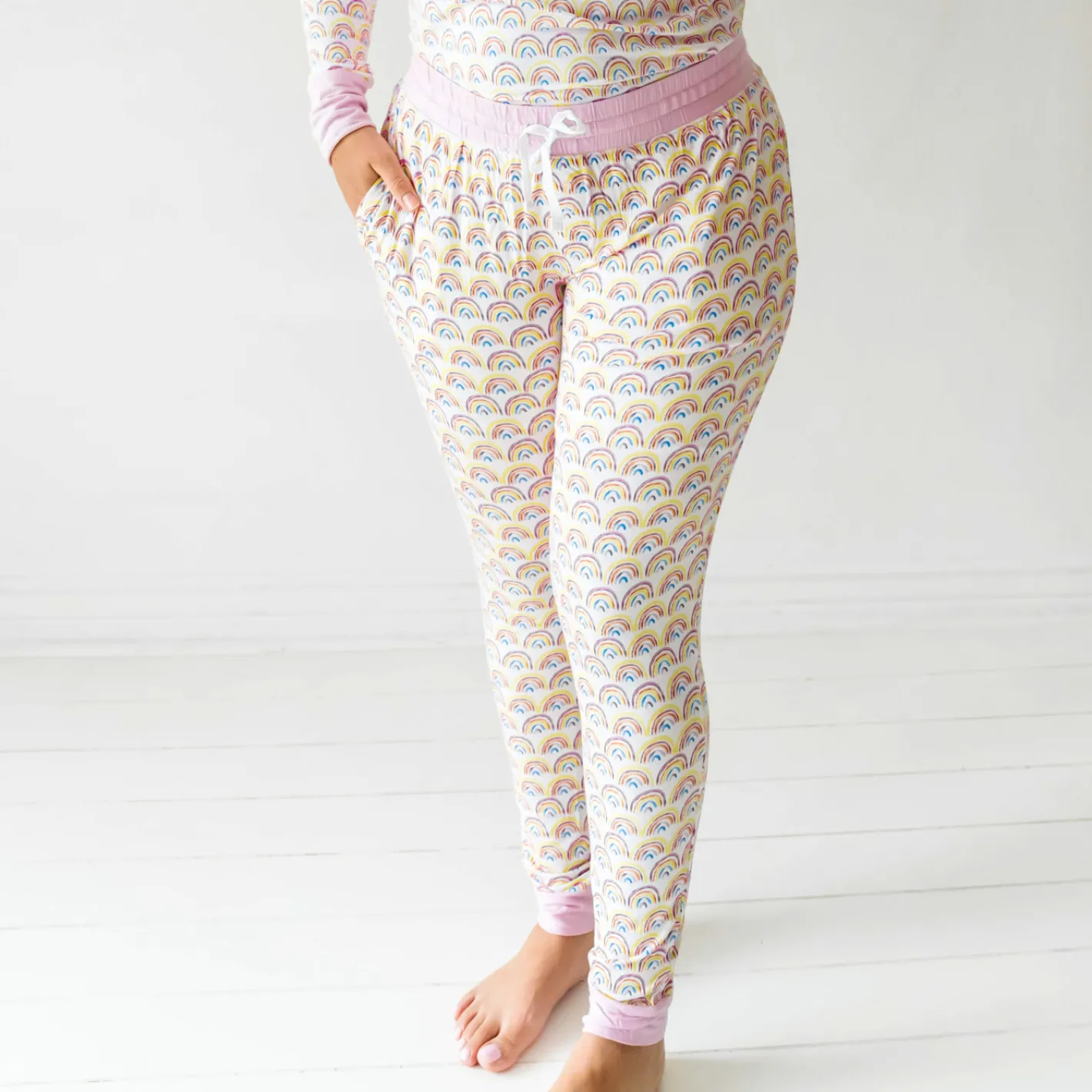 Mommy & Me|Mommy & Me<Little Sleepies Women's Pajama Pants Pastel Rainbows