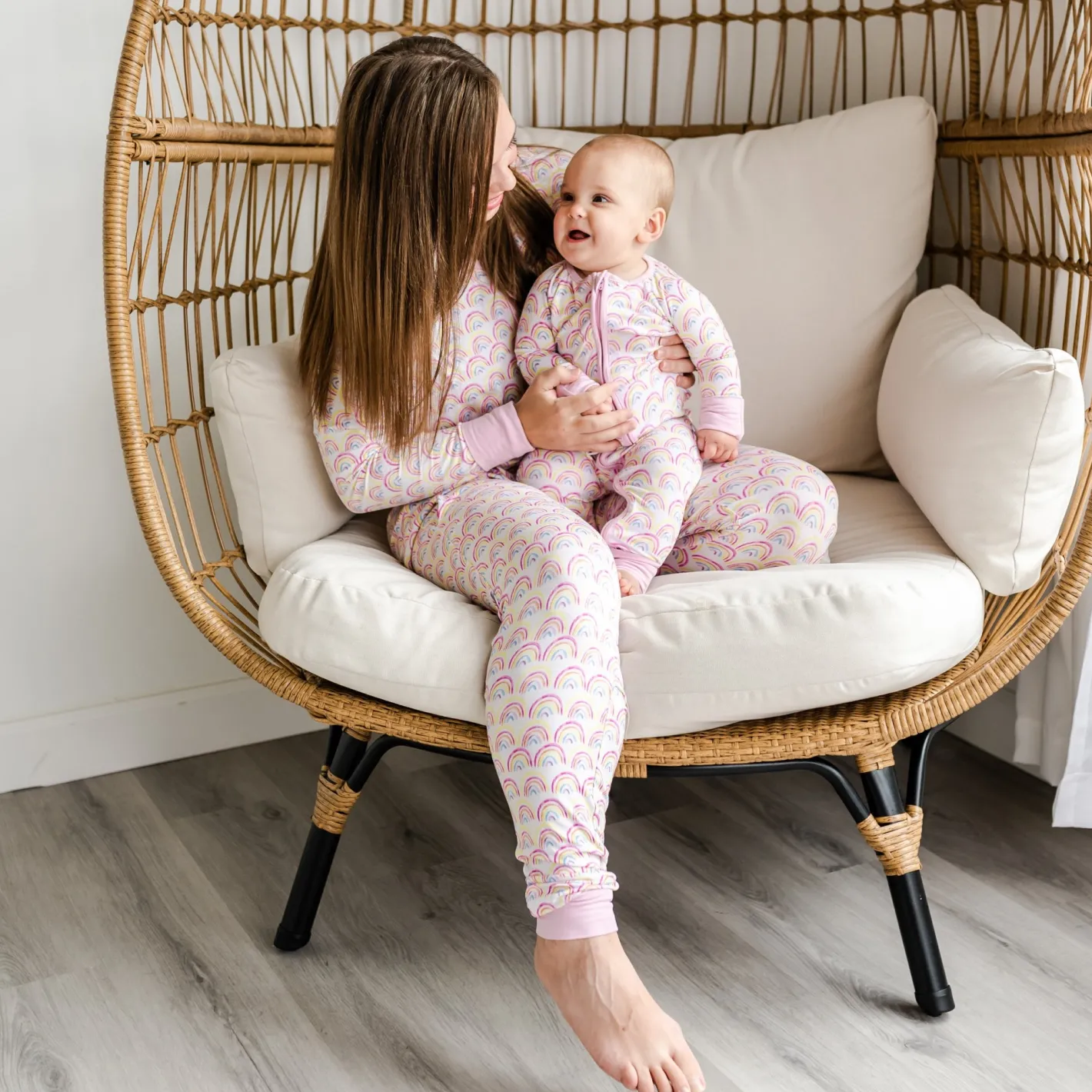 Mommy & Me|Mommy & Me<Little Sleepies Women's Pajama Pants Pastel Rainbows