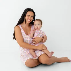 Mommy & Me|Mommy & Me<Little Sleepies Women's Sleeveless Nightgown Pastel Rainbows