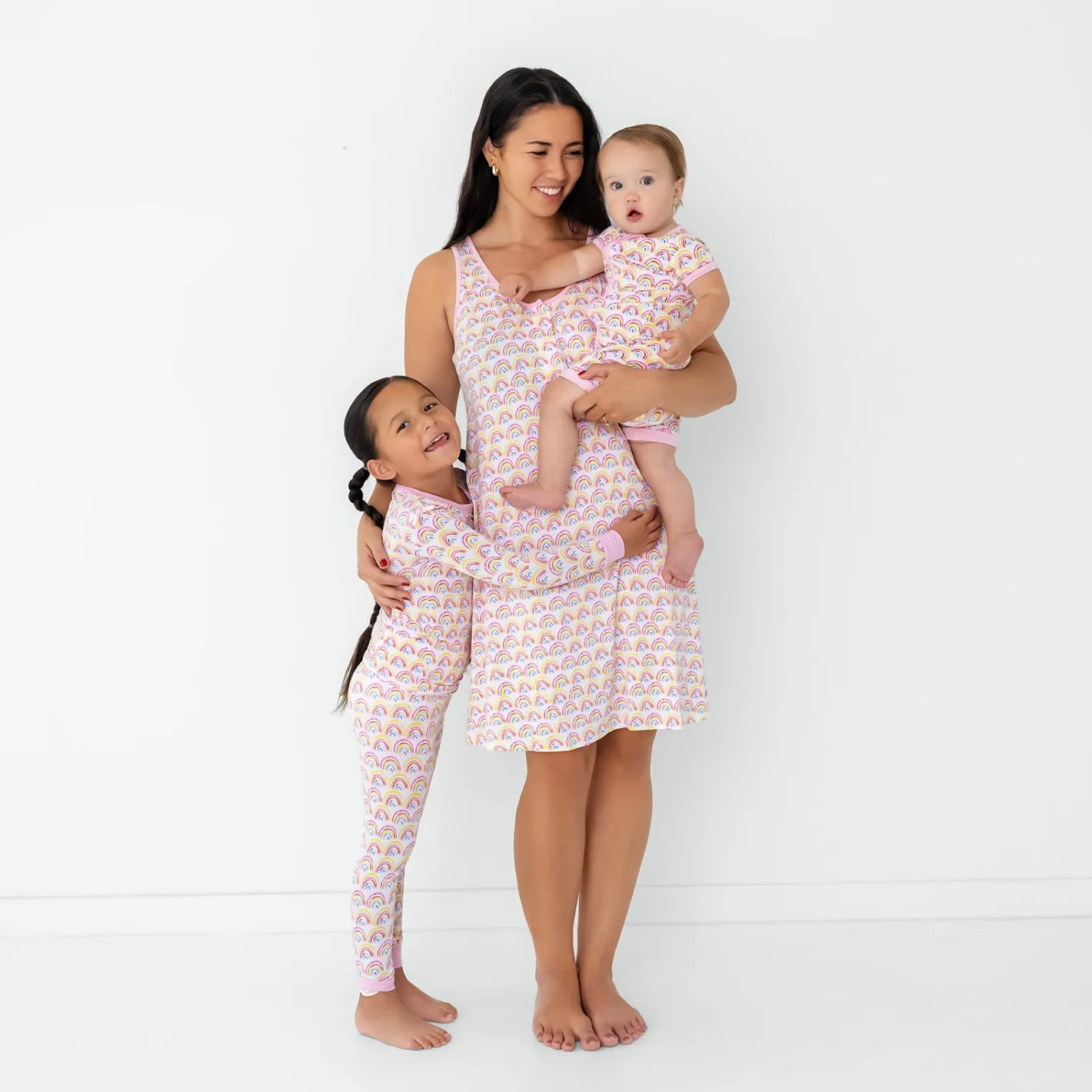 Mommy & Me|Mommy & Me<Little Sleepies Women's Sleeveless Nightgown Pastel Rainbows