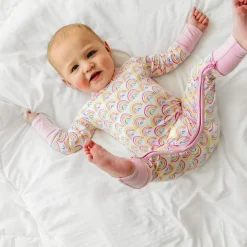 Zippies|Mommy & Me<Little Sleepies Crescent Zippy Pastel Rainbows