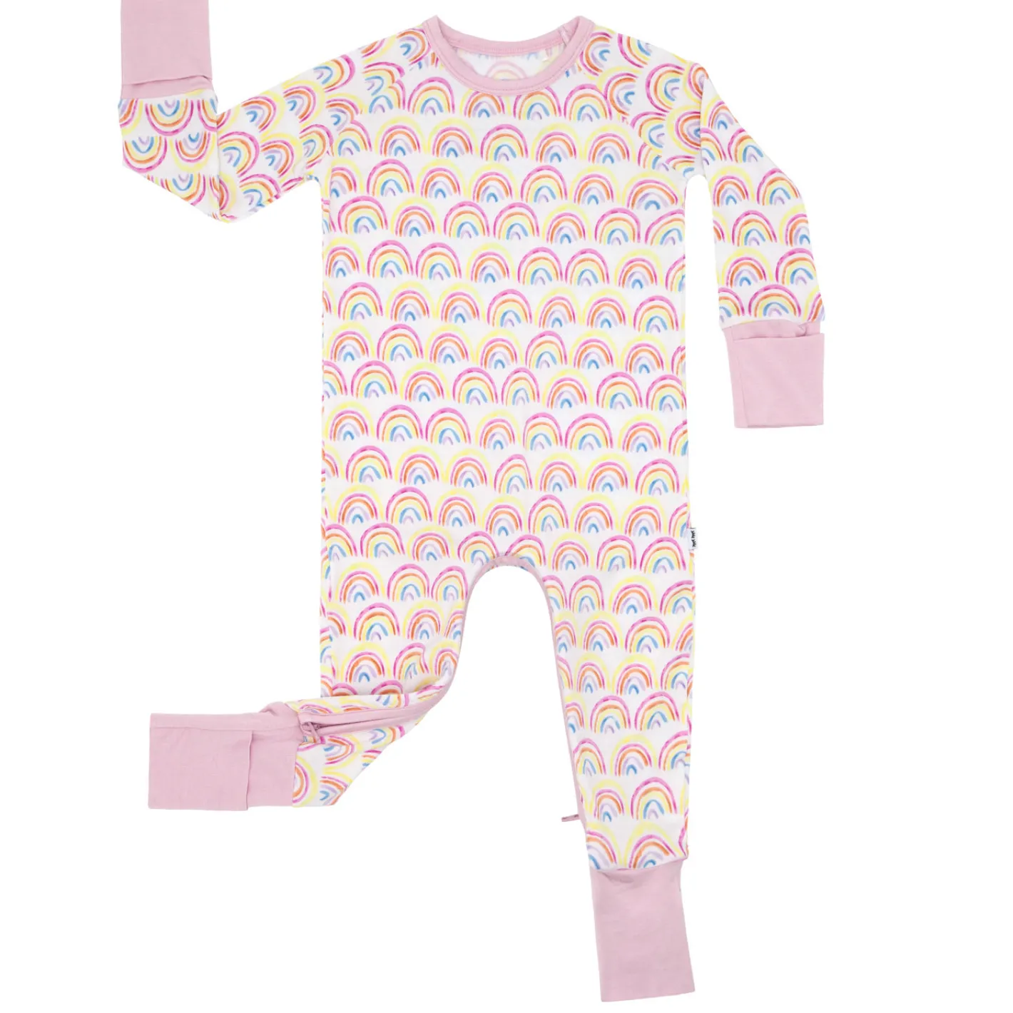 Zippies|Mommy & Me<Little Sleepies Crescent Zippy Pastel Rainbows