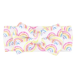 Hats & Headbands<Little Sleepies Luxe Bow Headband Pastel Rainbows