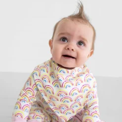 Bibs<Little Sleepies Bandana Bib Pastel Rainbows