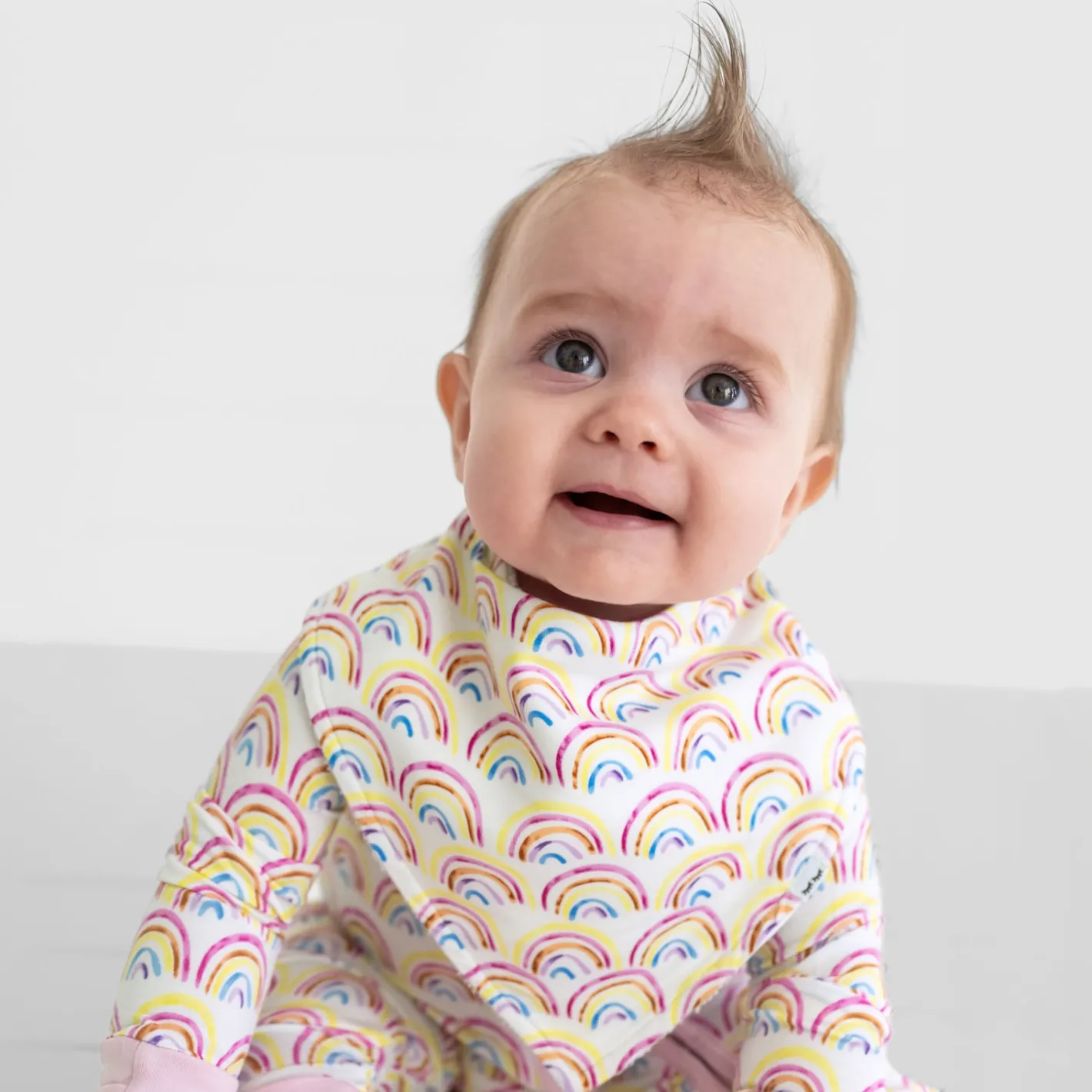 Bibs<Little Sleepies Bandana Bib Pastel Rainbows