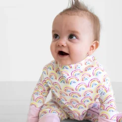 Bibs<Little Sleepies Bandana Bib Pastel Rainbows