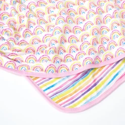 Cloud Blankets|Cloud Blankets<Little Sleepies Large Cloud Blanket® Pastel Rainbows & Sunrise Stripes