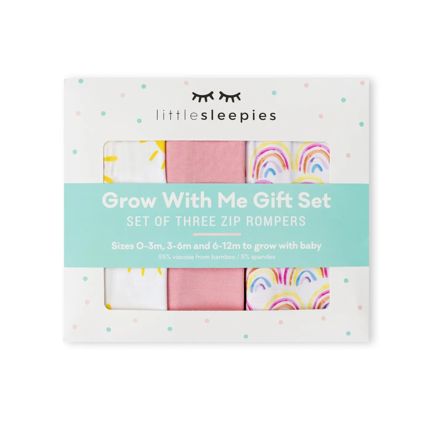 Zippies|Mommy & Me<Little Sleepies Zippy Pastel Rainbows, Bubblegum & Sunshine