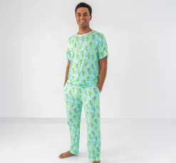 Daddy & Me|Full Family Matching<Little Sleepies Men's Short Sleeve Pajama Top Pickle Power