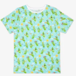 Daddy & Me|Full Family Matching<Little Sleepies Men's Short Sleeve Pajama Top Pickle Power