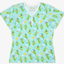 Mommy & Me|Mommy & Me<Little Sleepies Women's Short Sleeve Pajama Top Pickle Power