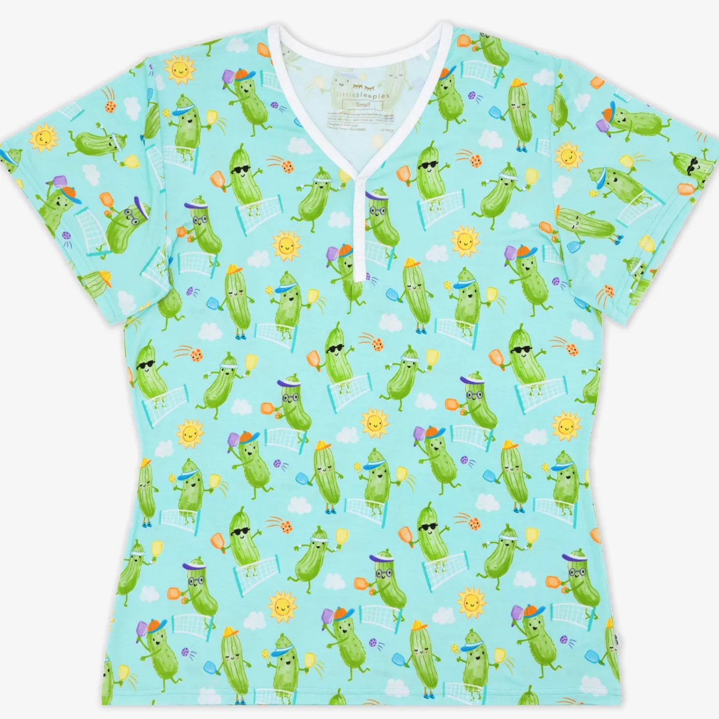 Mommy & Me|Mommy & Me<Little Sleepies Women's Short Sleeve Pajama Top Pickle Power