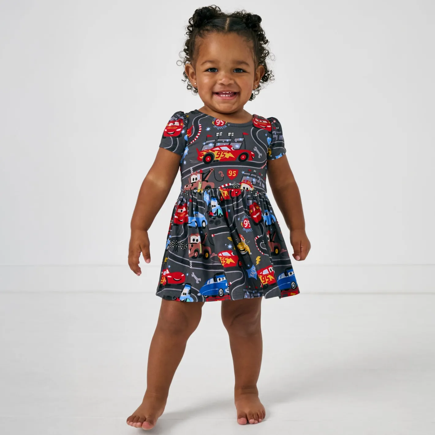 Bamboo Baby Clothes|Bodysuits<Little Sleepies Bow Back Skater Dress with Bodysuit Piston Cup