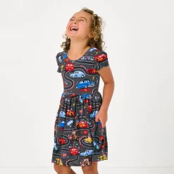 Dresses|Dresses<Little Sleepies Bow Back Skater Dress Piston Cup