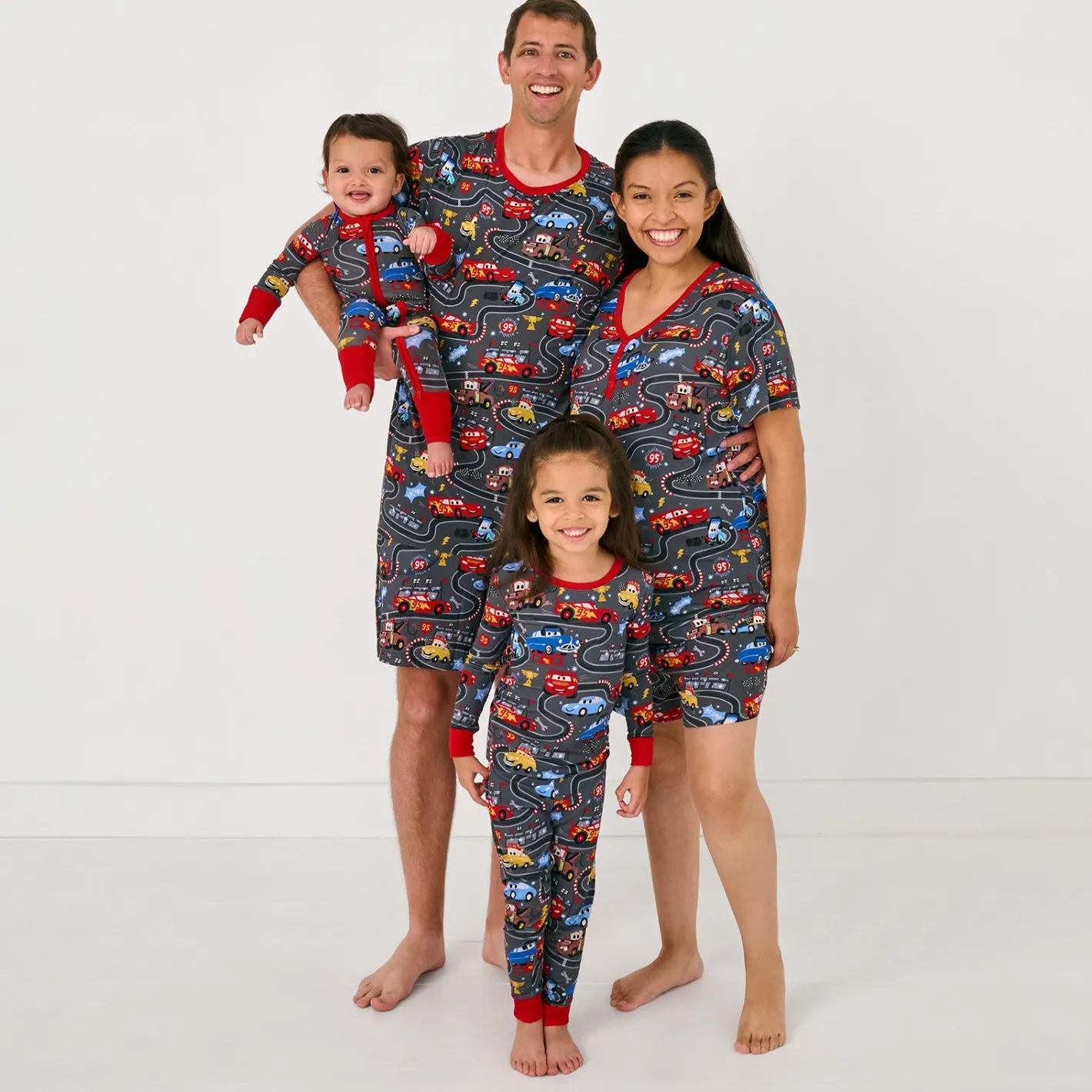 Daddy & Me|Full Family Matching<Little Sleepies Men's Pajama Shorts Piston Cup