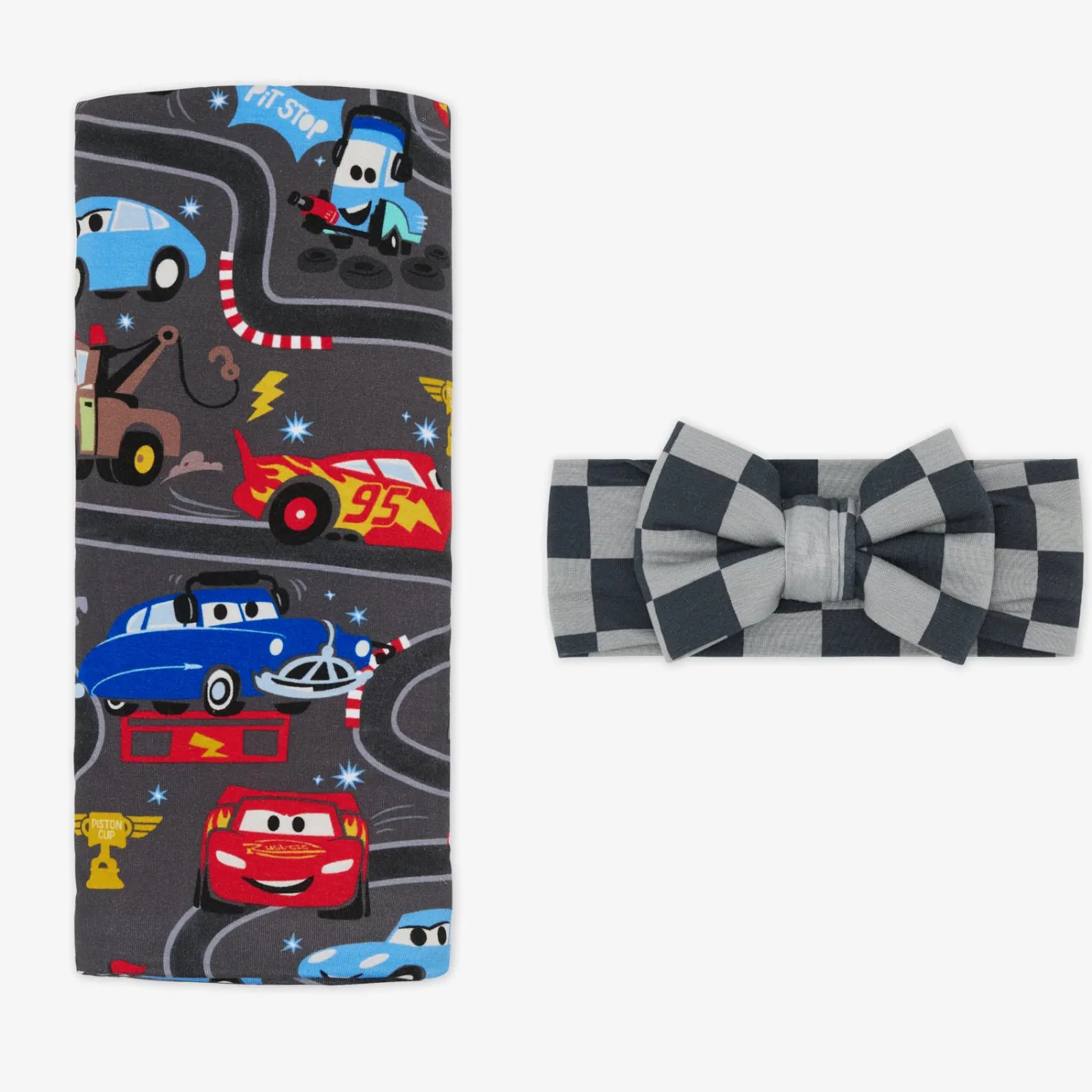Layette|Swaddles<Little Sleepies Swaddle & Luxe Bow Headband Set Piston Cup