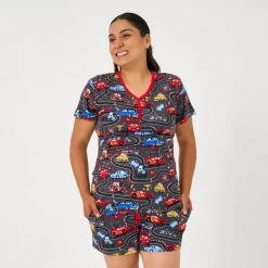 Mommy & Me|Mommy & Me<Little Sleepies Women's Short Sleeve Pajama Top Piston Cup