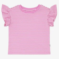 Tops & Tees|Tops & Tees<Little Sleepies Flutter Tee Pop Pink Stripes