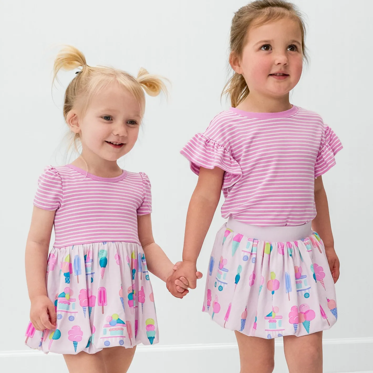 Tops & Tees|Tops & Tees<Little Sleepies Flutter Tee Pop Pink Stripes