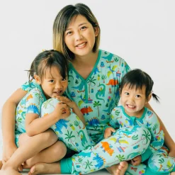 Mommy & Me|Mommy & Me<Little Sleepies Women's Short Sleeve Pajama Top Prehistoric Party