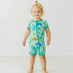 Zippies|Mommy & Me<Little Sleepies Shorty Zippy Prehistoric Party