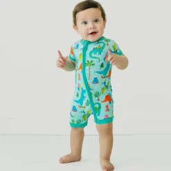 Zippies|Mommy & Me<Little Sleepies Shorty Zippy Prehistoric Party