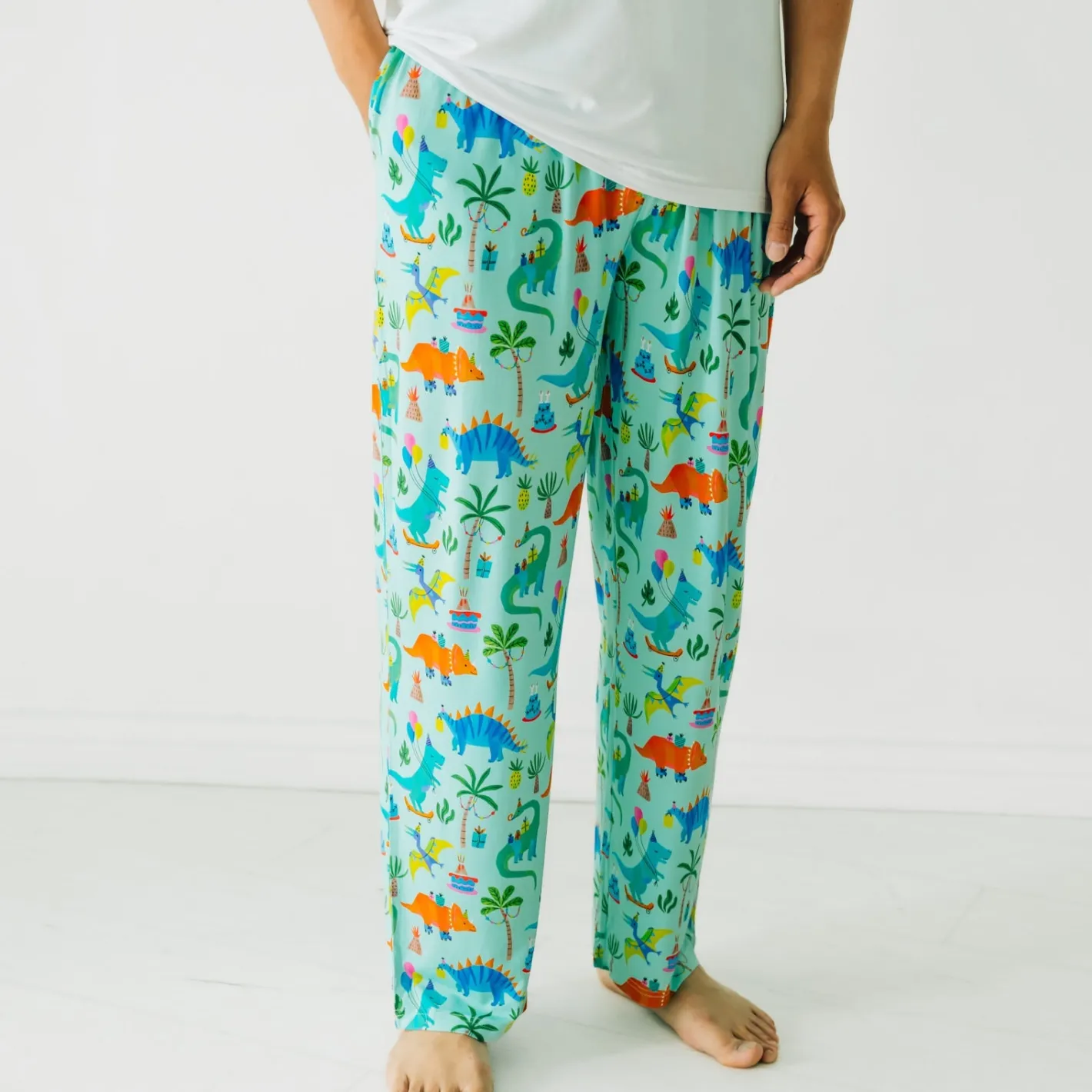 Daddy & Me|Full Family Matching<Little Sleepies Men's Pajama Pants Prehistoric Party