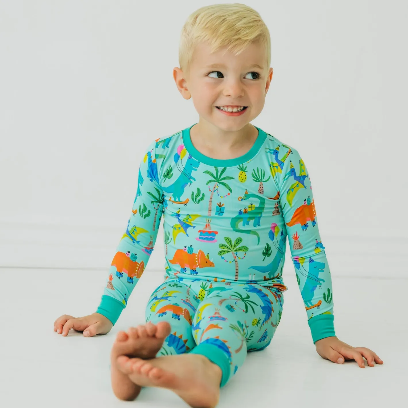 Two-Piece Pj Sets|Two-Piece Pj Sets<Little Sleepies Two-Piece Pajama Set Prehistoric Party