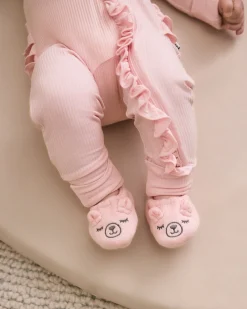 The Newborn Shop|The Newborn Shop<Little Sleepies Bear Booties Prima Pink