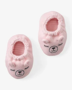 The Newborn Shop|The Newborn Shop<Little Sleepies Bear Booties Prima Pink
