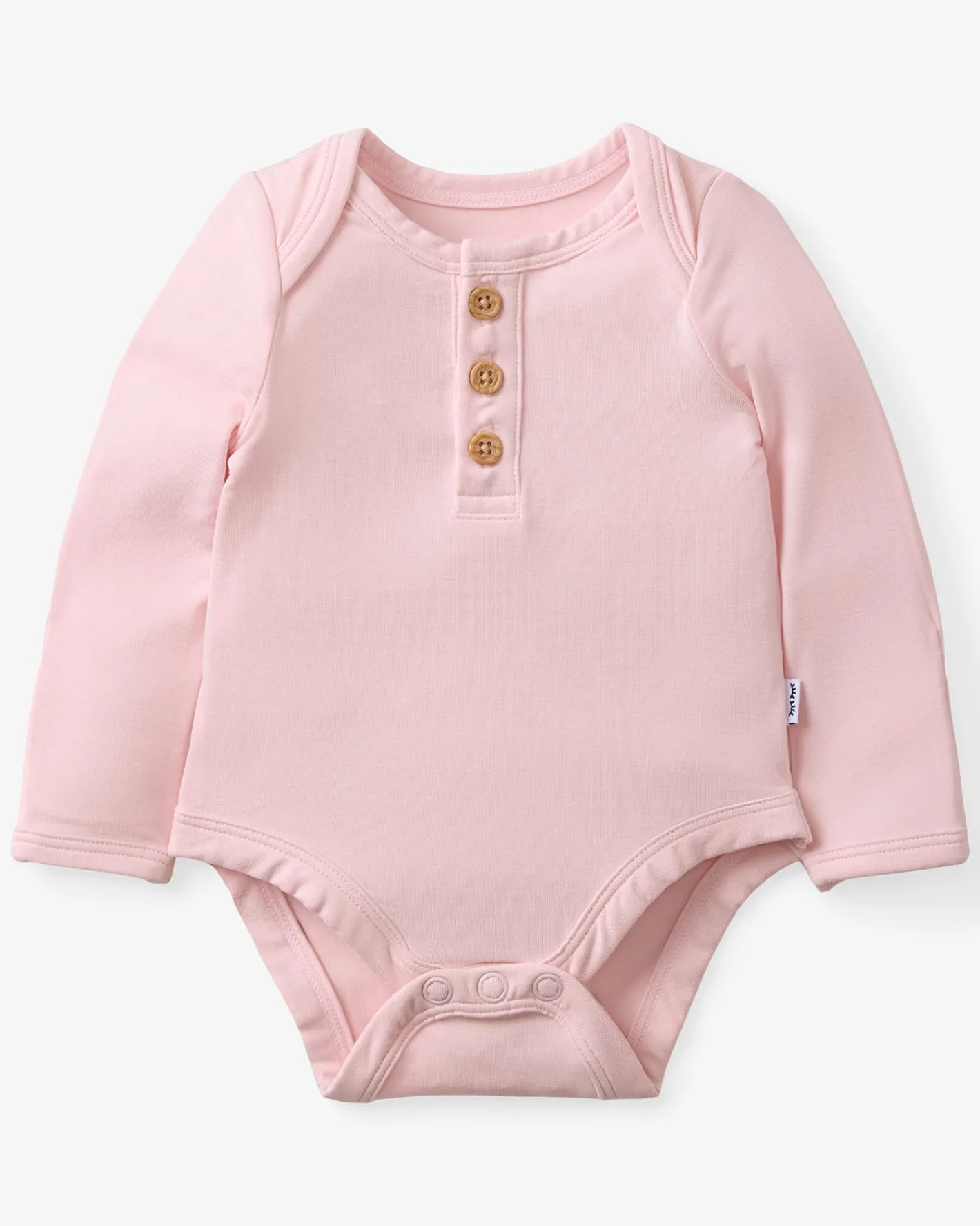 The Newborn Shop|The Newborn Shop<Little Sleepies Henley Bodysuit Prima Pink