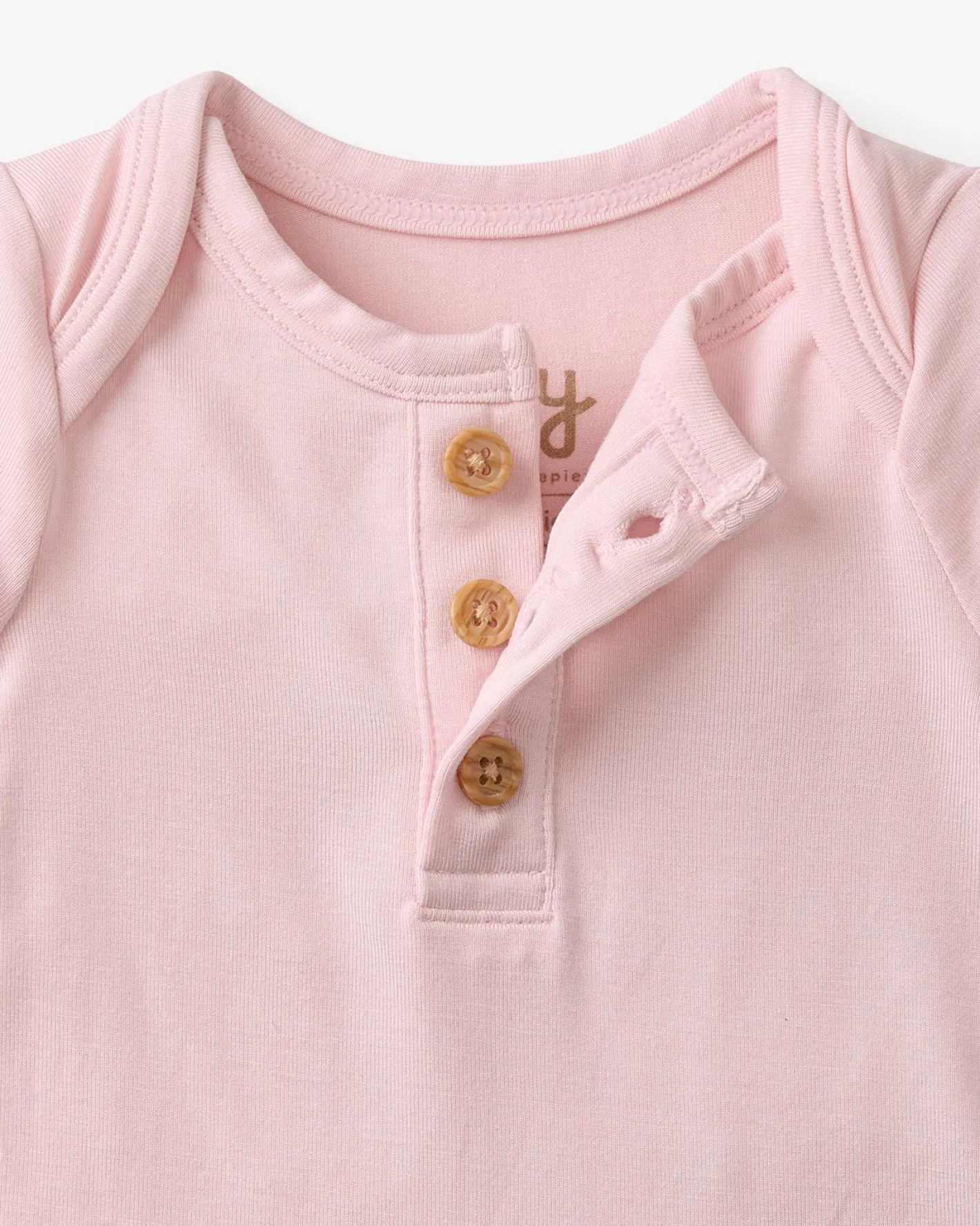 The Newborn Shop|The Newborn Shop<Little Sleepies Henley Bodysuit Prima Pink