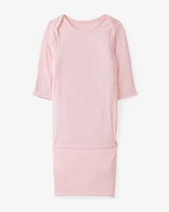 The Newborn Shop|The Newborn Shop<Little Sleepies Ribbed Infant Gown Prima Pink