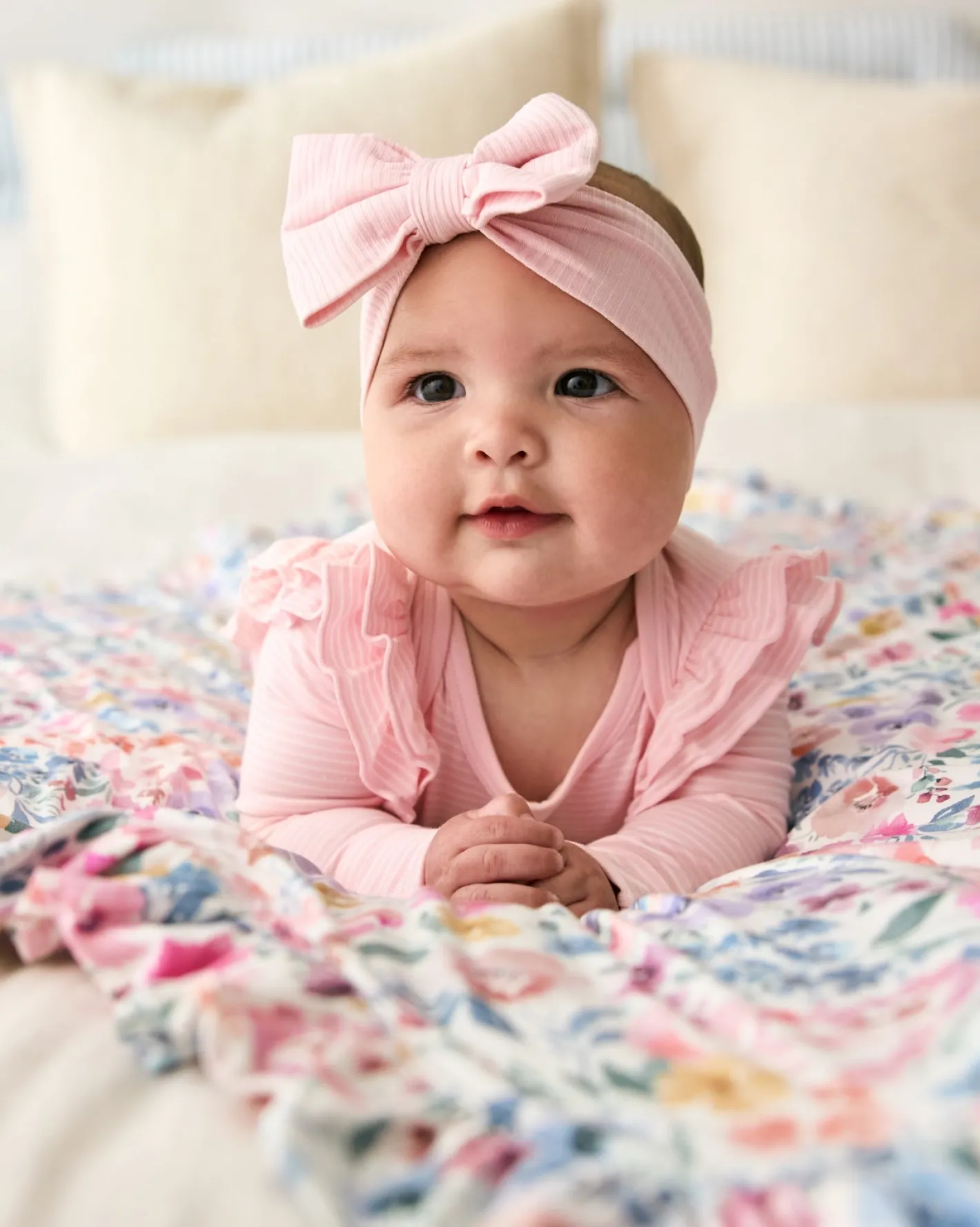 The Newborn Shop|The Newborn Shop<Little Sleepies Ribbed Luxe Bow Headband Prima Pink