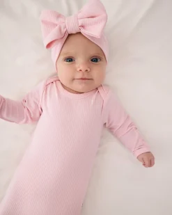 The Newborn Shop|The Newborn Shop<Little Sleepies Ribbed Luxe Bow Headband Prima Pink