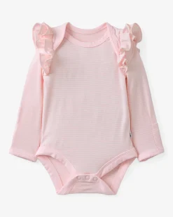 The Newborn Shop|The Newborn Shop<Little Sleepies Flutter Bodysuit Prima Pink Stripe