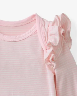 The Newborn Shop|The Newborn Shop<Little Sleepies Flutter Bodysuit Prima Pink Stripe