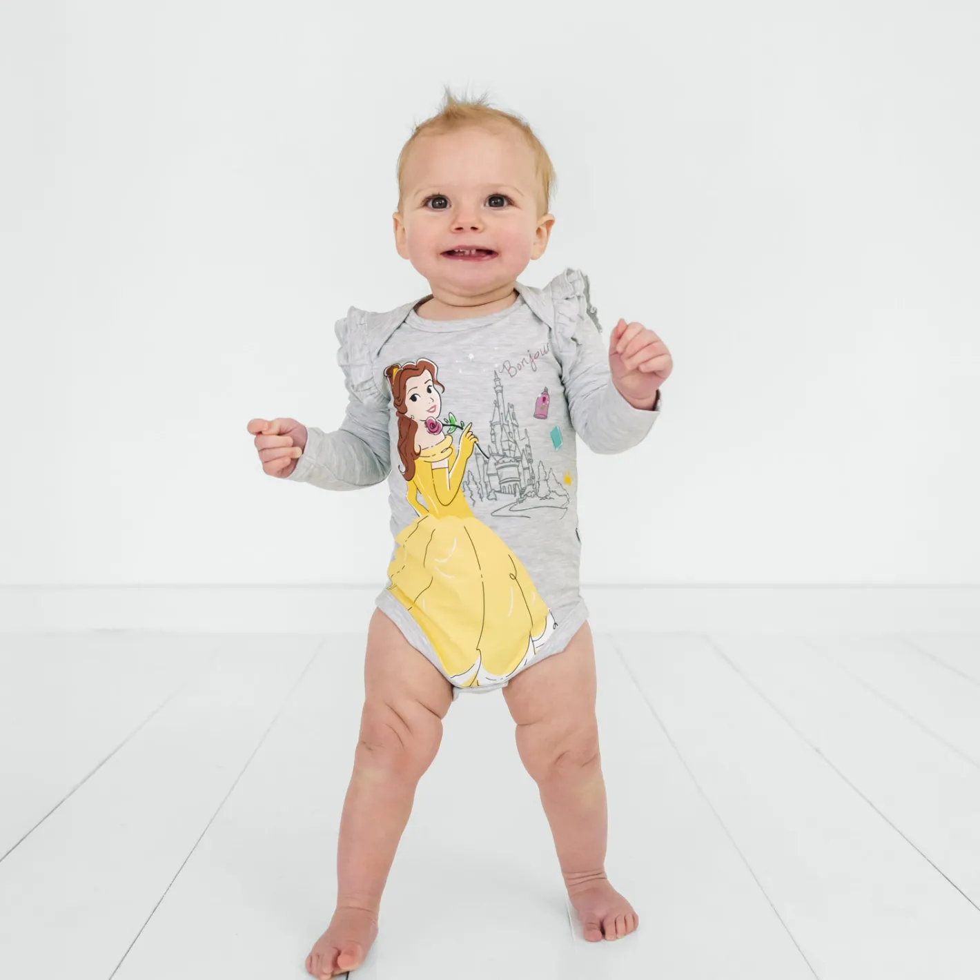 Bamboo Baby Clothes|Bodysuits<Little Sleepies Flutter Bodysuit Princess Belle