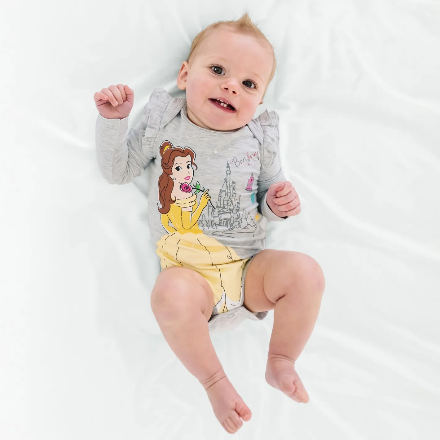 Bamboo Baby Clothes|Bodysuits<Little Sleepies Flutter Bodysuit Princess Belle
