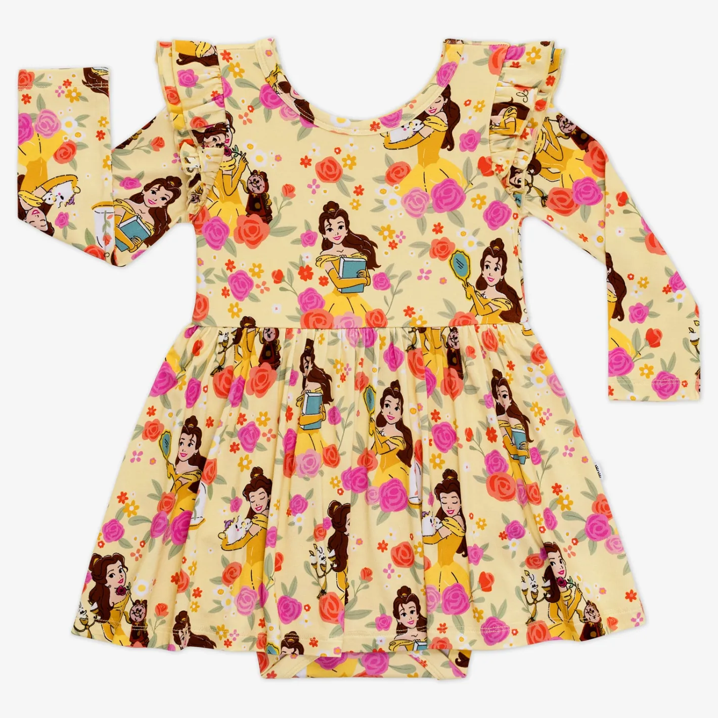 Bamboo Baby Clothes|Bodysuits<Little Sleepies Flutter Twirl Dress with Bodysuit Princess Belle