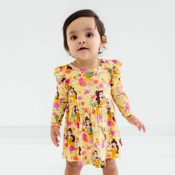 Bamboo Baby Clothes|Bodysuits<Little Sleepies Flutter Twirl Dress with Bodysuit Princess Belle