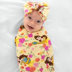 Layette|Swaddles<Little Sleepies Swaddle & Luxe Bow Headband Set Princess Belle