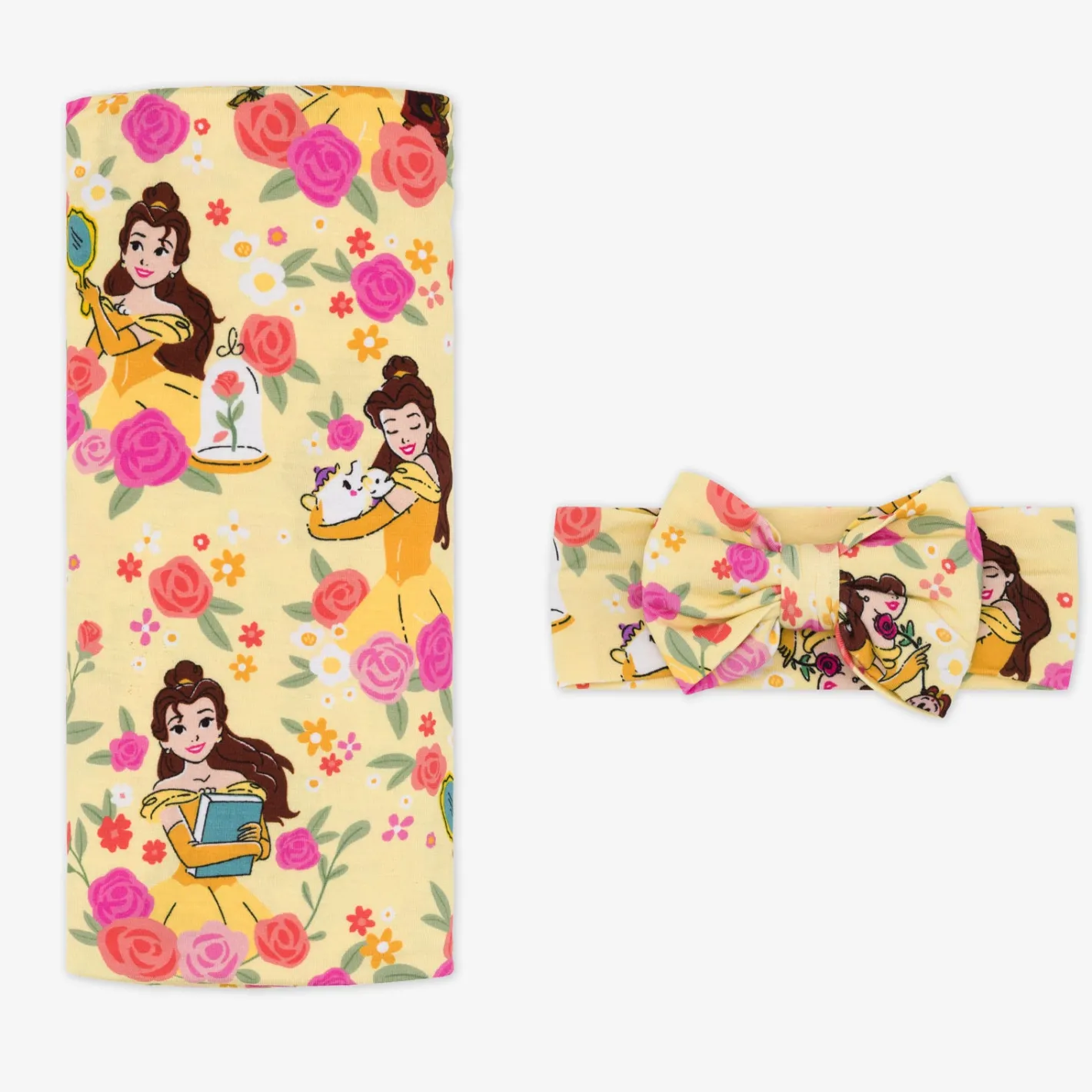 Layette|Swaddles<Little Sleepies Swaddle & Luxe Bow Headband Set Princess Belle