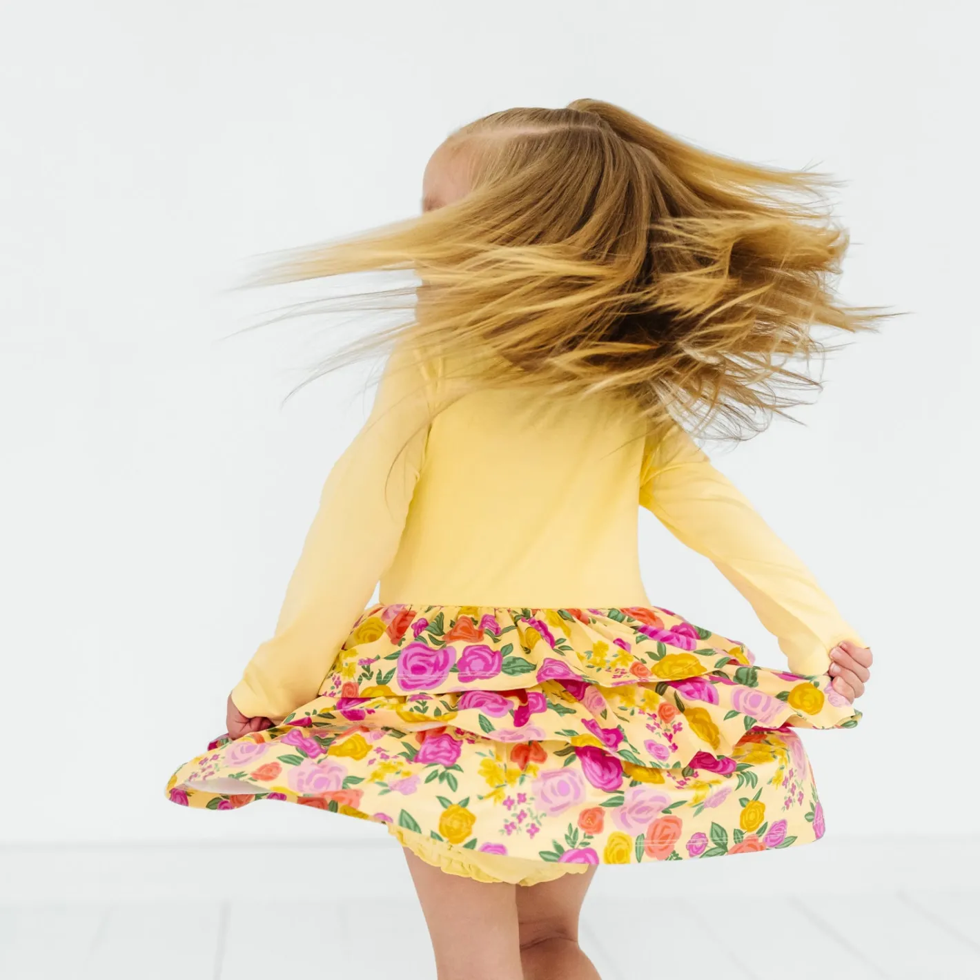 Bamboo Baby Clothes|Dresses<Little Sleepies Tiered Dress with Bloomer Princess Belle