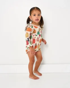 Bamboo Baby Clothes|Rompers<Little Sleepies Bubble Romper Pumpkin Pals