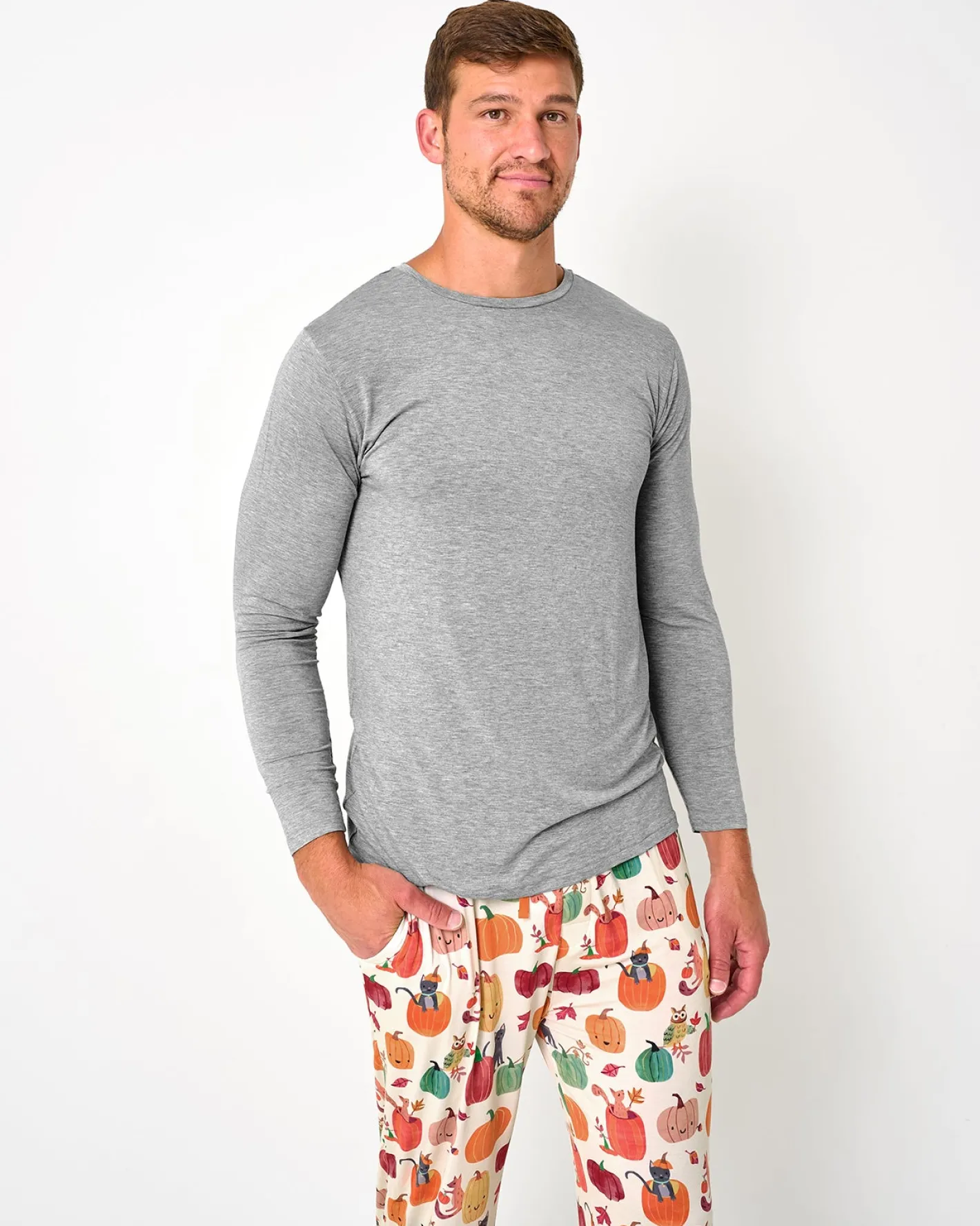 Daddy & Me|Full Family Matching<Little Sleepies Men's Pajama Pants Pumpkin Pals