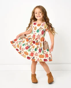 Dresses|Dresses<Little Sleepies Patch Pocket Dress Pumpkin Pals